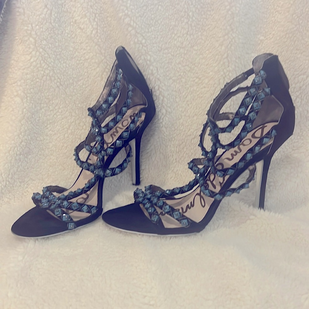 Sam Edelman sexy black and blue heels